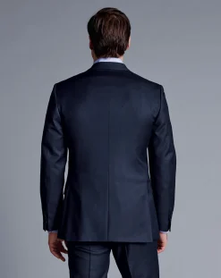 Flash Sale Charles Tyrwhitt Italian Luxury Textured Suit Jacket - Ink Blue