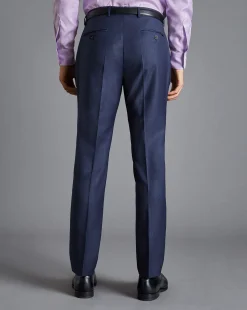 Online Charles Tyrwhitt Italian Luxury Textured Suit Pants - Indigo Blue