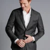 Online Charles Tyrwhitt Italian Luxury Windowpane Suit Jacket - Grey