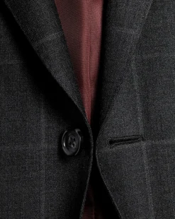Online Charles Tyrwhitt Italian Luxury Windowpane Suit Jacket - Grey