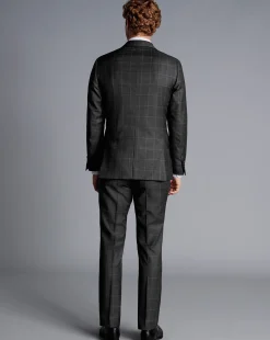 Online Charles Tyrwhitt Italian Luxury Windowpane Suit Jacket - Grey