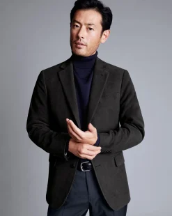 Cheap Charles Tyrwhitt Italian Moleskin Jacket - Dark Grey