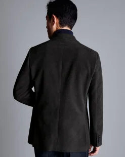 Cheap Charles Tyrwhitt Italian Moleskin Jacket - Dark Grey