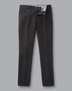 Shop Charles Tyrwhitt Italian Moleskin Pants - Dark Grey