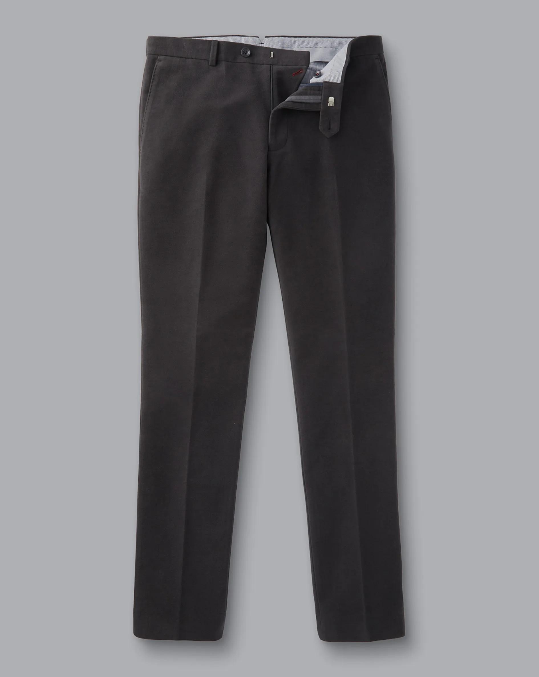 Shop Charles Tyrwhitt Italian Moleskin Pants - Dark Grey
