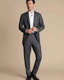 Shop Charles Tyrwhitt Italian Pindot Suit Jacket - Grey