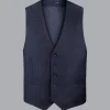 Sale Charles Tyrwhitt Italian Pindot Suit Vest - Denim Blue