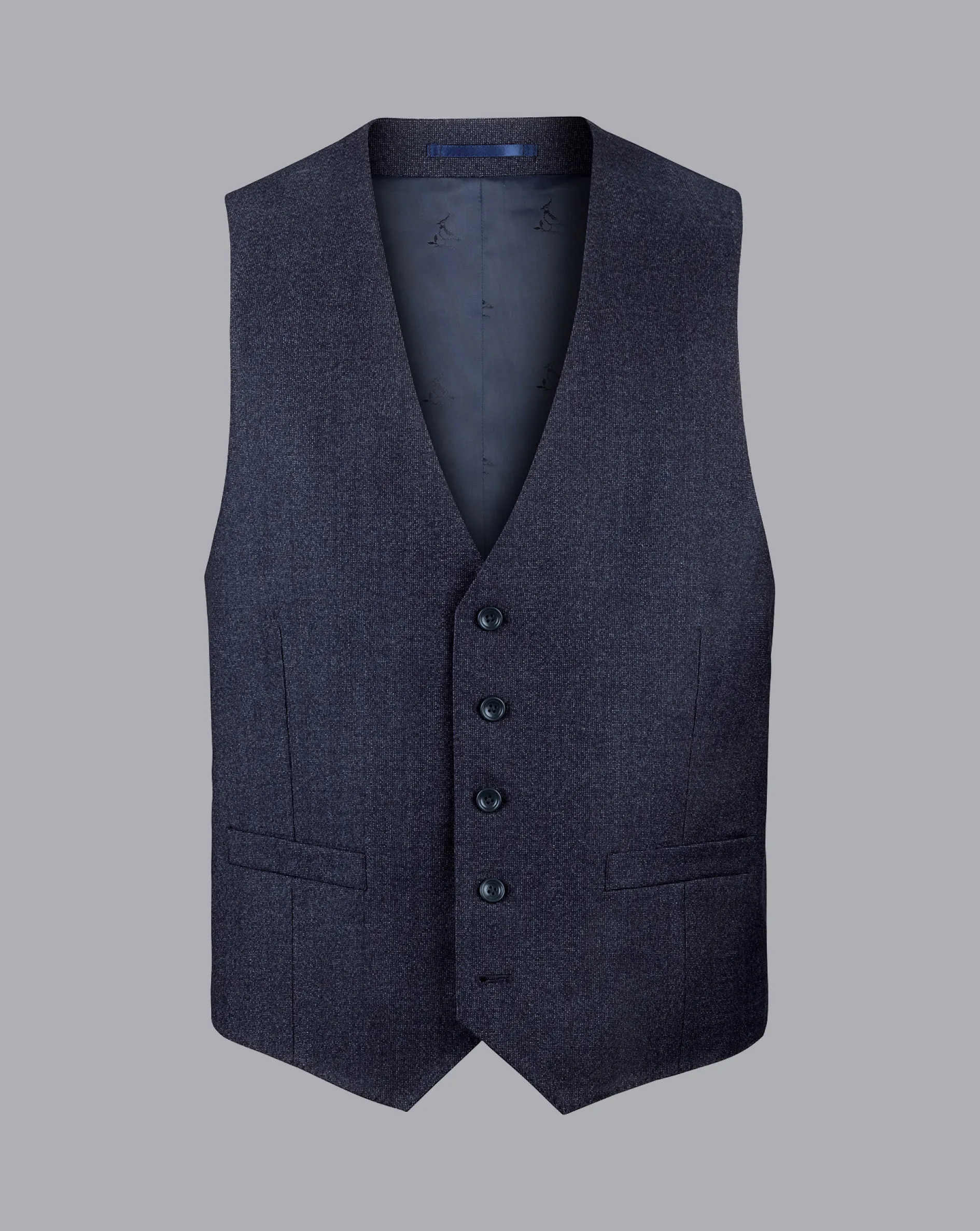 Sale Charles Tyrwhitt Italian Pindot Suit Vest - Denim Blue