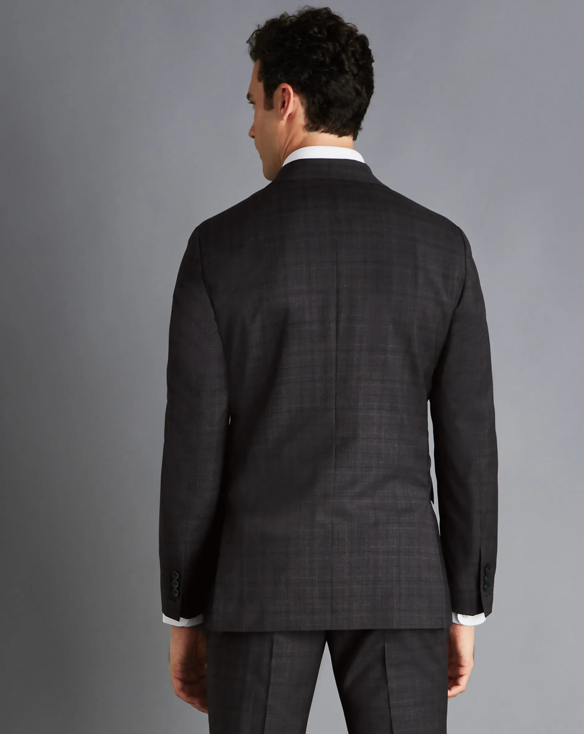 Best Charles Tyrwhitt Italian Prince of Wales Check Suit Jacket - Charcoal Grey