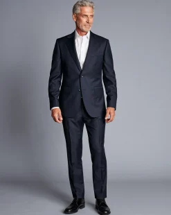 Flash Sale Charles Tyrwhitt Italian Twill Suit Jacket - Navy