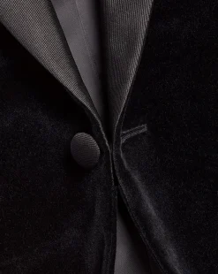 Outlet Charles Tyrwhitt Italian Velvet Jacket - Black