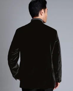 Outlet Charles Tyrwhitt Italian Velvet Jacket - Black