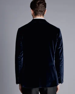 Discount Charles Tyrwhitt Italian Velvet Jacket - Navy
