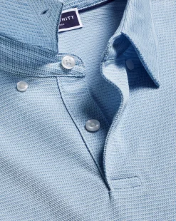 Online Charles Tyrwhitt Jacquard Polo - Cornflower Blue