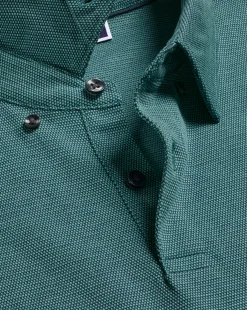 New Charles Tyrwhitt Jacquard Polo - Petrol Blue
