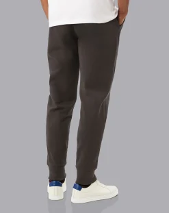Shop Charles Tyrwhitt Jersey Joggers - Charcoal