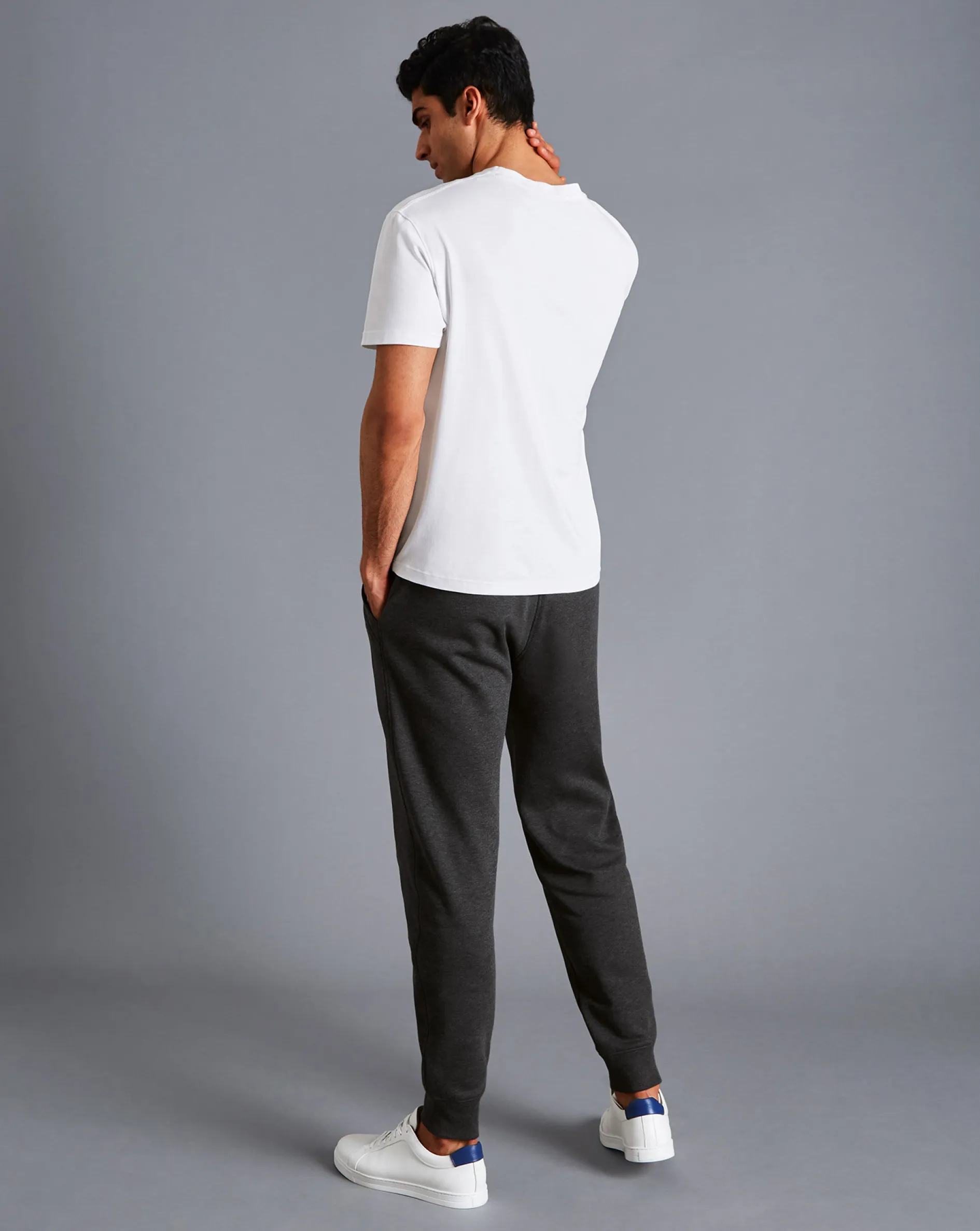 Online Charles Tyrwhitt Jersey Joggers - Dark Grey Melange