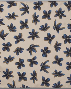 Discount Charles Tyrwhitt Large Floral Print Silk Pocket Square - Oatmeal & Royal Blue Oatmeal & Royal Blue