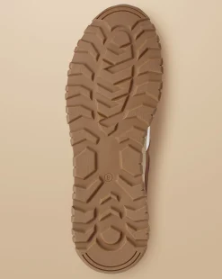 Online Charles Tyrwhitt Leather and Suede Sneakers - Cream & Dark Sand Brown Multicoloured