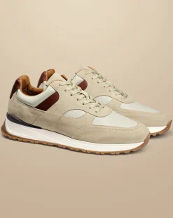 Best Charles Tyrwhitt Leather and Suede Sneakers - Cream