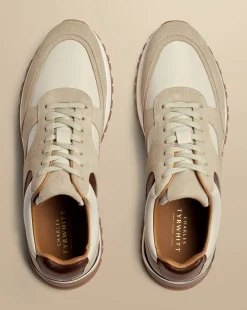 Best Charles Tyrwhitt Leather and Suede Sneakers - Cream