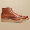 Best Sale Charles Tyrwhitt Leather Brogue Boots - Dark Tan