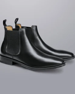 Flash Sale Charles Tyrwhitt Leather Chelsea Boots - Black
