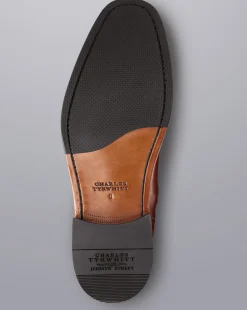 Online Charles Tyrwhitt Leather Chelsea Boots - Chestnut Brown