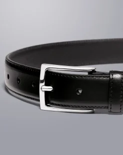 Online Charles Tyrwhitt Leather Formal Belt - Black