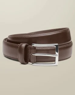Outlet Charles Tyrwhitt Leather Formal Belt - Chocolate Chocolate Brown