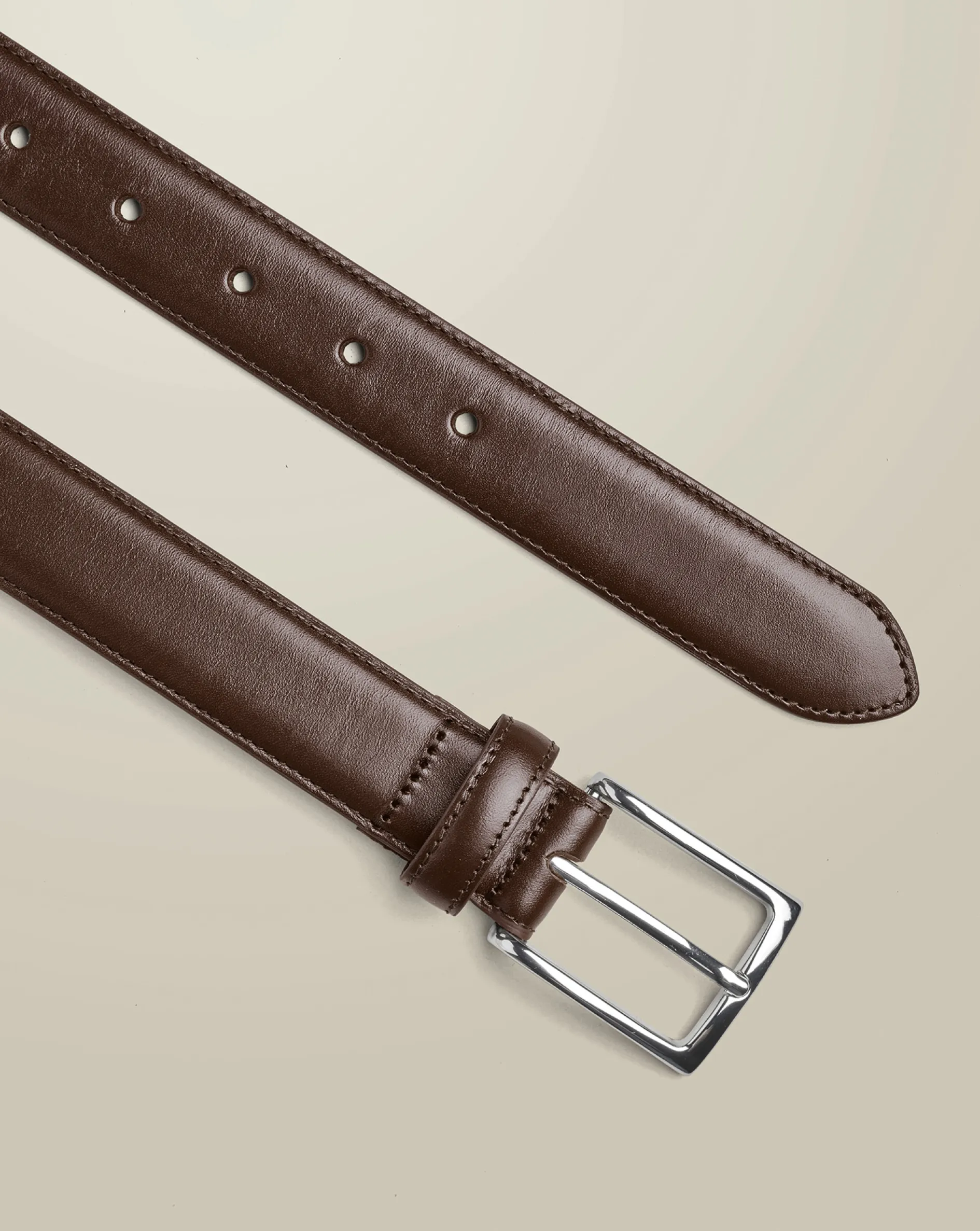 Outlet Charles Tyrwhitt Leather Formal Belt - Chocolate Chocolate Brown