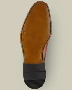 New Charles Tyrwhitt Leather Oxford Brogue Shoes - Dark Tan