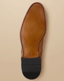 New Charles Tyrwhitt Leather Oxford Brogue Shoes - Brown Tobacco