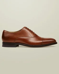 Online Charles Tyrwhitt Leather Oxford Shoes - Chestnut Brown
