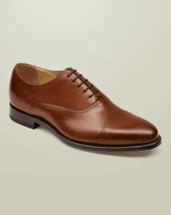 Online Charles Tyrwhitt Leather Oxford Shoes - Chestnut Brown