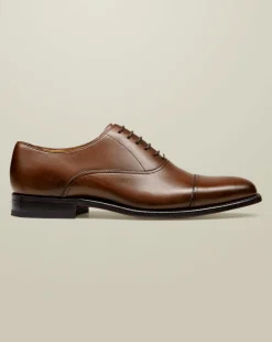 Fashion Charles Tyrwhitt Leather Oxford Shoes - Dark Tan