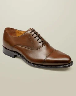 Fashion Charles Tyrwhitt Leather Oxford Shoes - Dark Tan