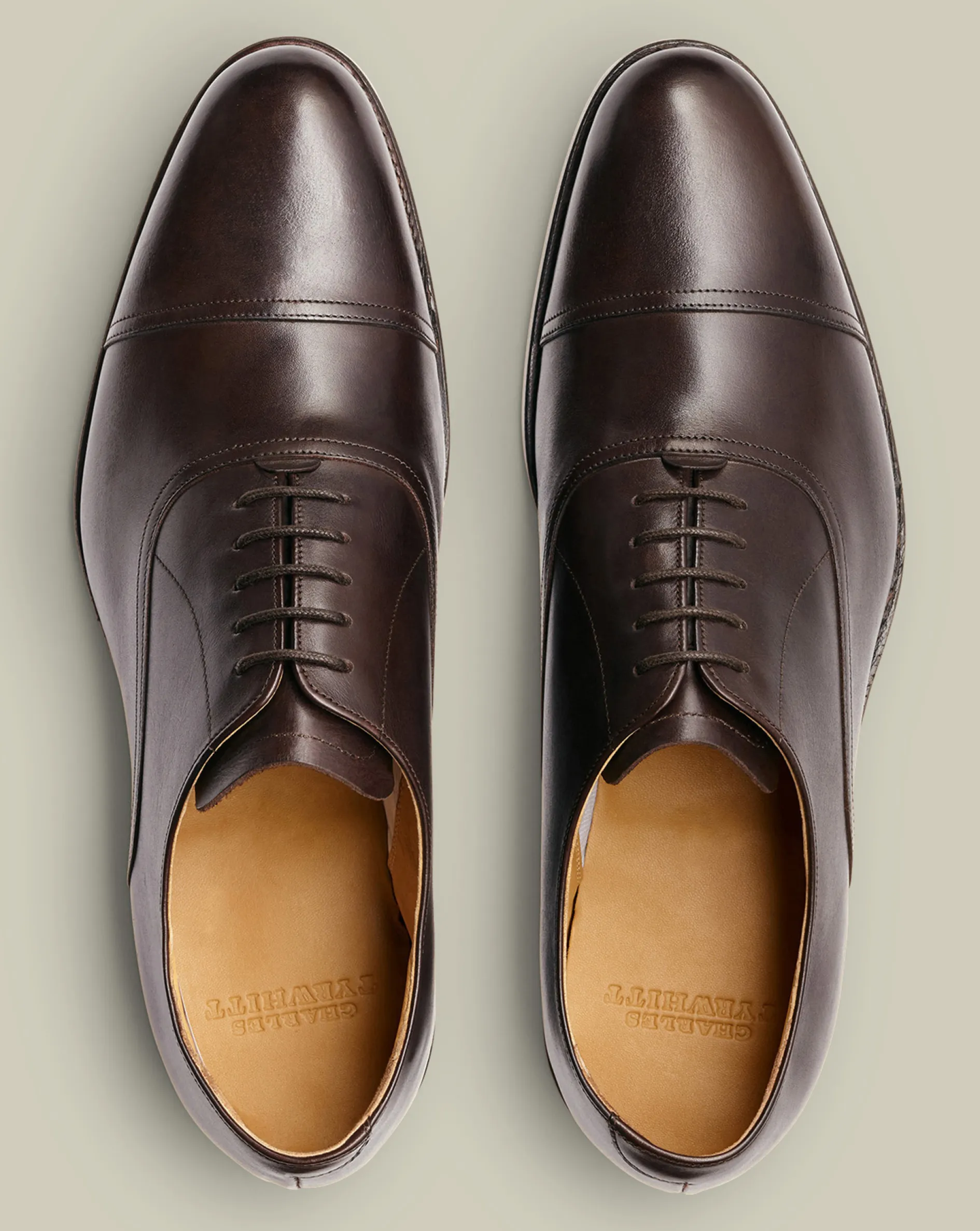 Best Charles Tyrwhitt Leather Oxford Shoes - Dark Chocolate