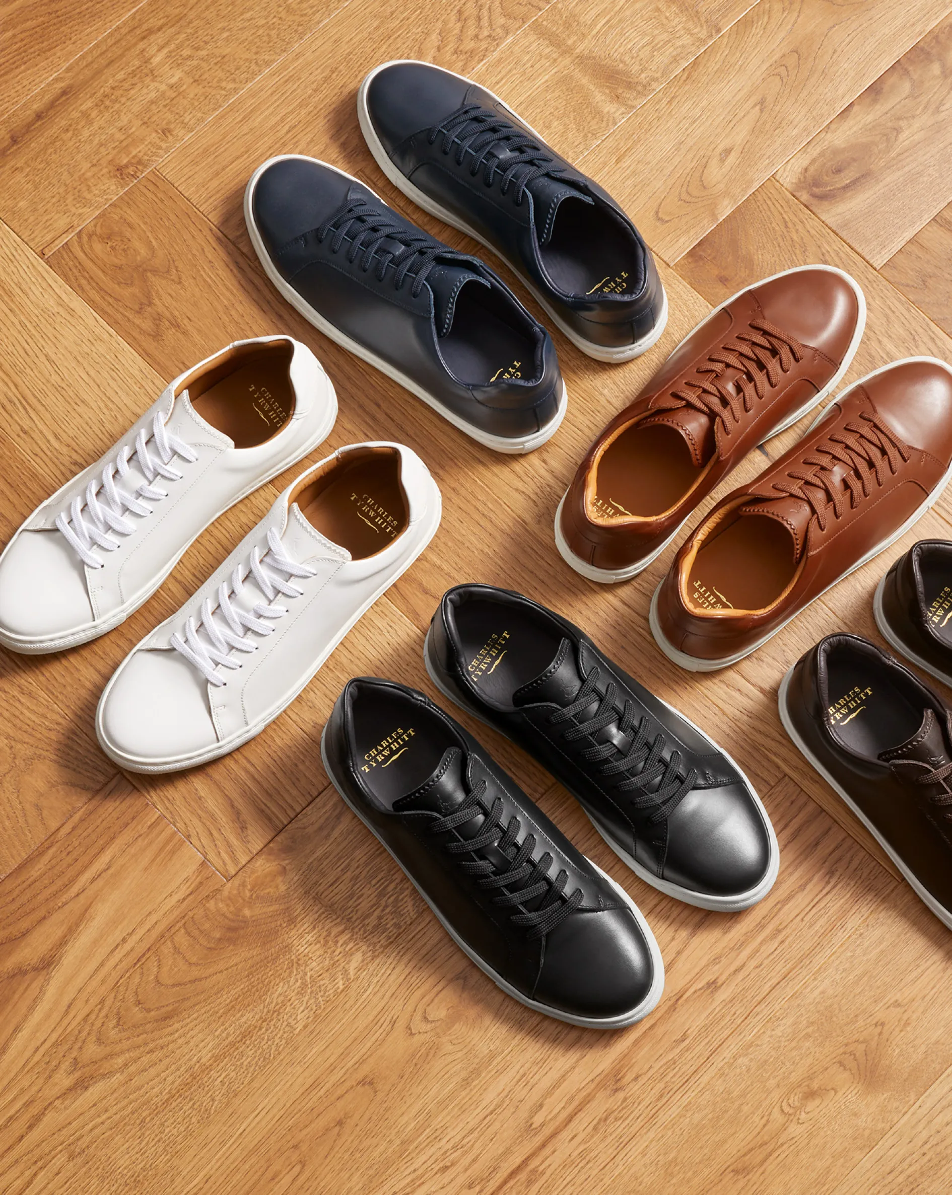Clearance Charles Tyrwhitt Leather Sneakers - Black