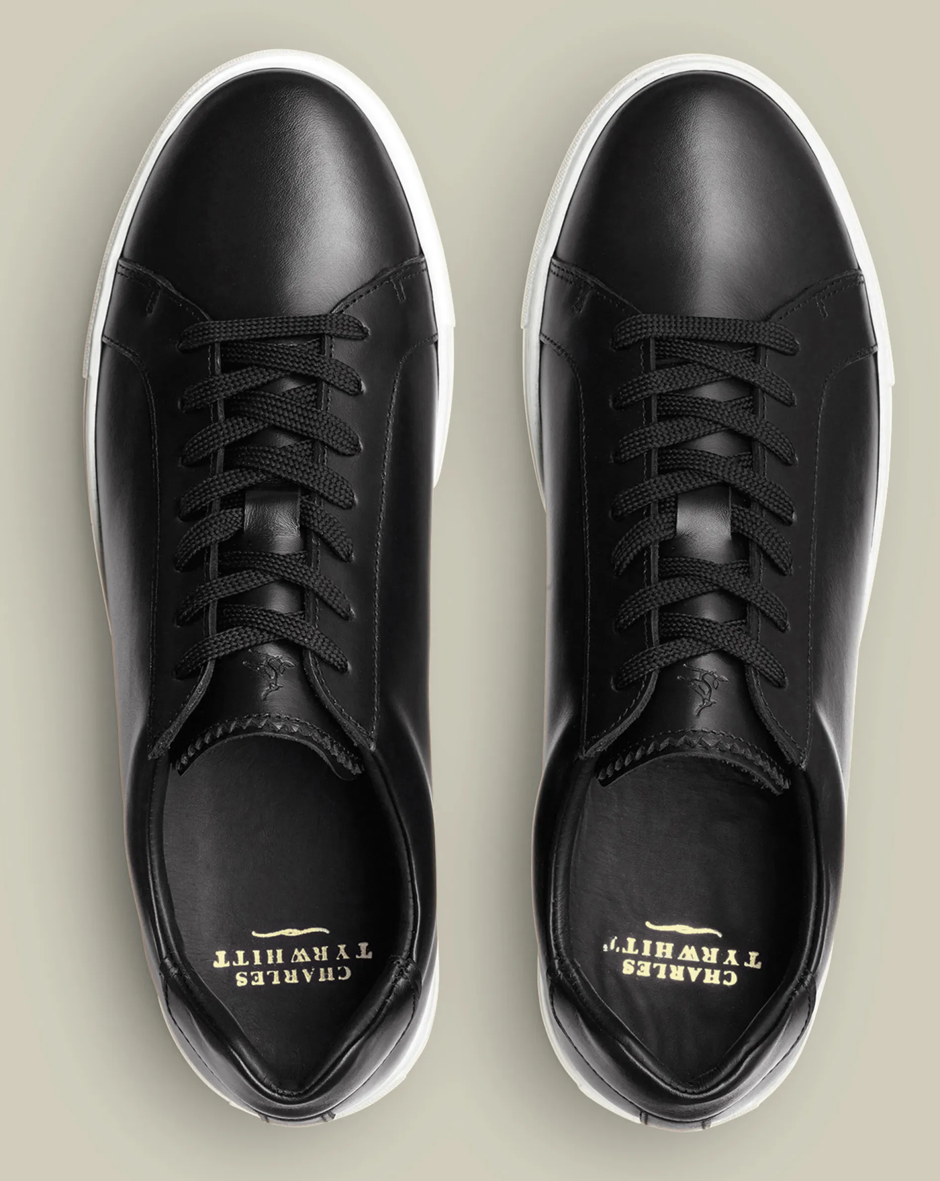 Clearance Charles Tyrwhitt Leather Sneakers - Black