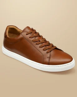 Best Charles Tyrwhitt Leather Sneakers - Dark Tan