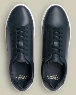 Best Sale Charles Tyrwhitt Leather Sneakers - Navy