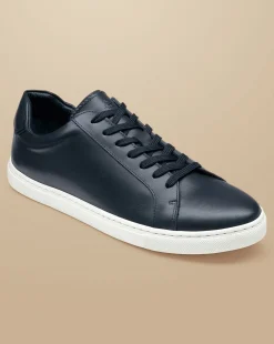 Best Sale Charles Tyrwhitt Leather Sneakers - Navy