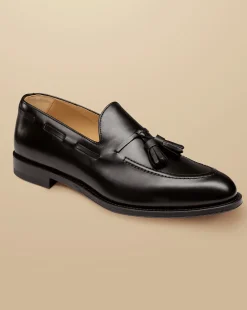 Sale Charles Tyrwhitt Leather Tassel Loafers - Black
