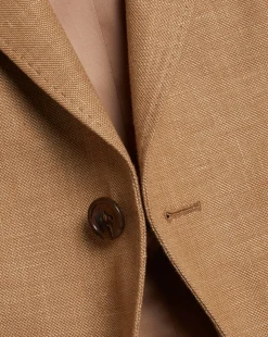 Best Charles Tyrwhitt Linen Cotton Jacket - Camel