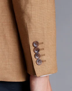 Best Charles Tyrwhitt Linen Cotton Jacket - Camel
