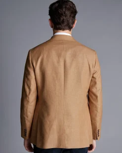 Best Charles Tyrwhitt Linen Cotton Jacket - Camel