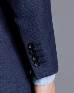 Best Charles Tyrwhitt Linen Cotton Jacket - Blue Indigo