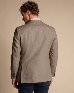 Online Charles Tyrwhitt Linen Cotton Jacket - Taupe