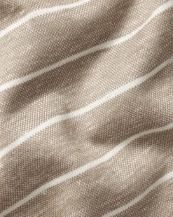 Store Charles Tyrwhitt Linen Cotton Stripe Polo - Mocha